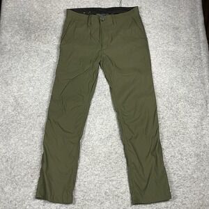 prAna Alameda Pants Mens 36x32 Green‎ Slim Fit Lightweight Hiking Outdoors